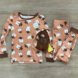 Milkberry Toddler Boy Girl Halloween Pajama Set Socks 2T Ghost